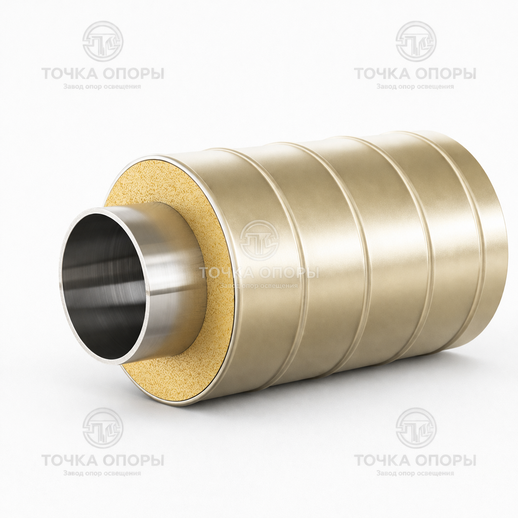 Труба ППУ стальная оболочка 1000х820х9 мм ГОСТ 30732-2006