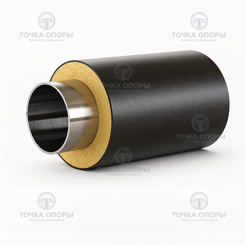 Труба ППУ полиэтиленовая оболочка 125х50х3 мм ГОСТ 30732-2006